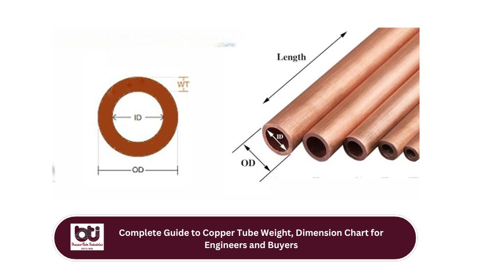 Complete Guide to Copper Tube Weight, Dimension Chart for Engineers and Buyers